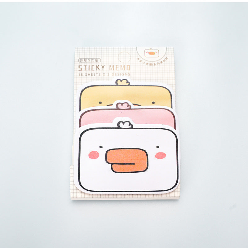 Wholesale 10pcs Cartoon Cute Creative Student Sticky Notes